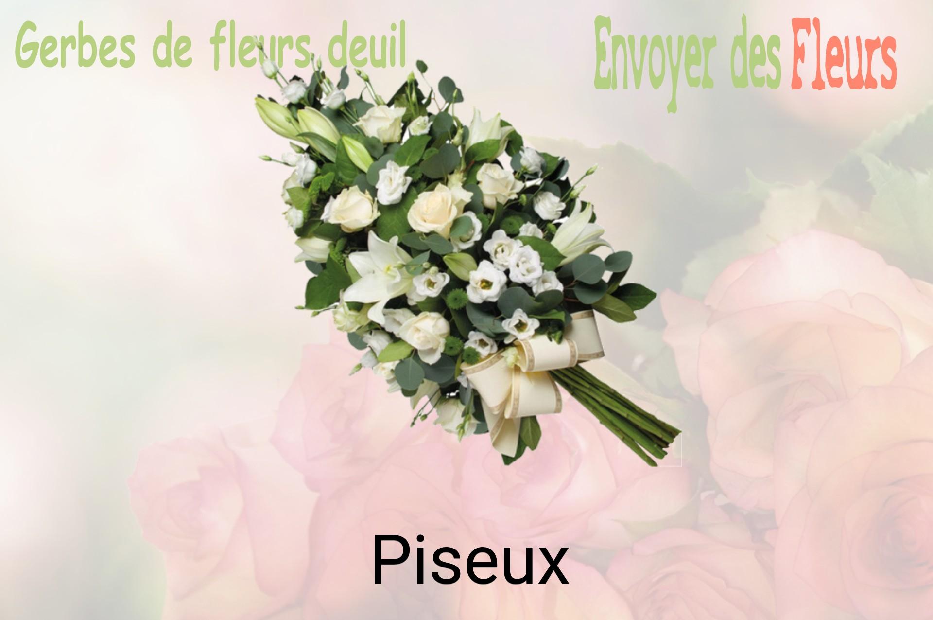 Gerbe de fleurs de deuil livrée à Piseux